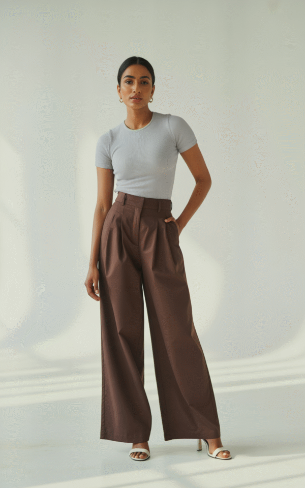 High waist wide leg pants. - Image 10