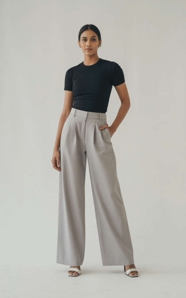 High waist wide leg pants. - Image 8