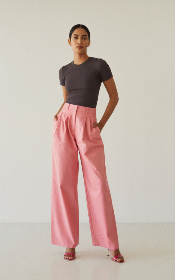 High waist wide leg pants. - Image 5