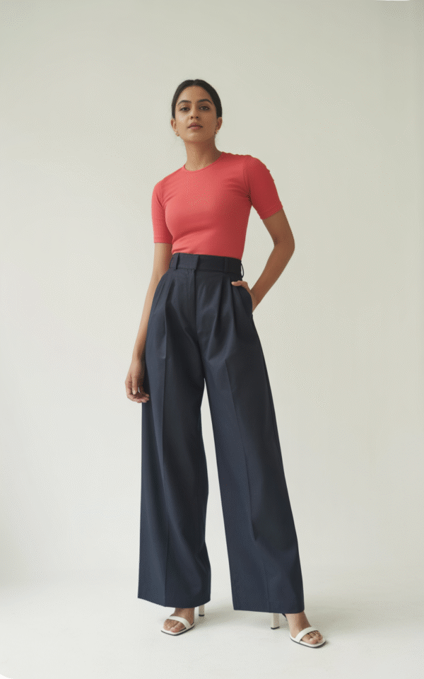 High waist wide leg pants. - Image 7