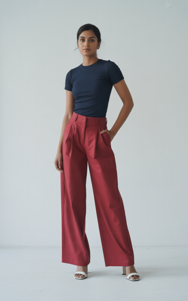 High waist wide leg pants. - Image 6