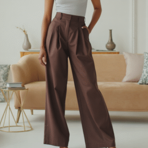 High waist wide leg pants.