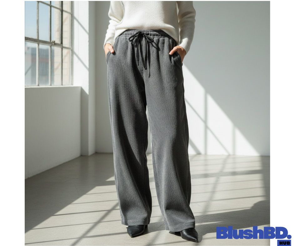 Ladies Baggy Cord Pants – Free Size (Winter Premium Collection) - Image 6