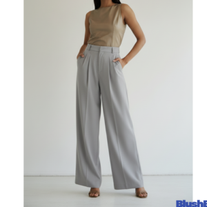 High waist wide leg pants.